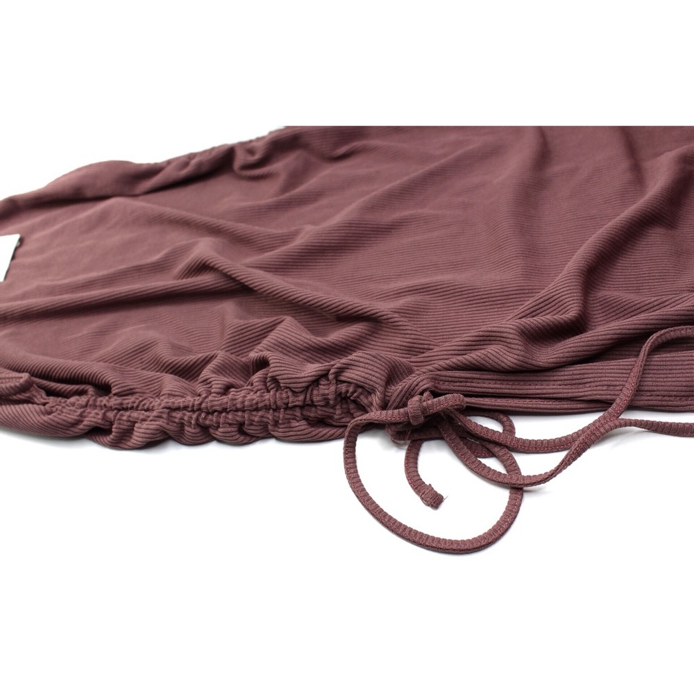 Zara TRF Longline Mauve Purple Ruched Gathered Top - Picture 4 of 8
